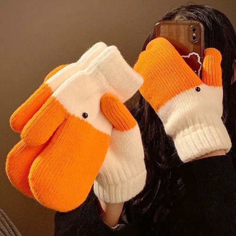 Handmade Funny Swan Gloves