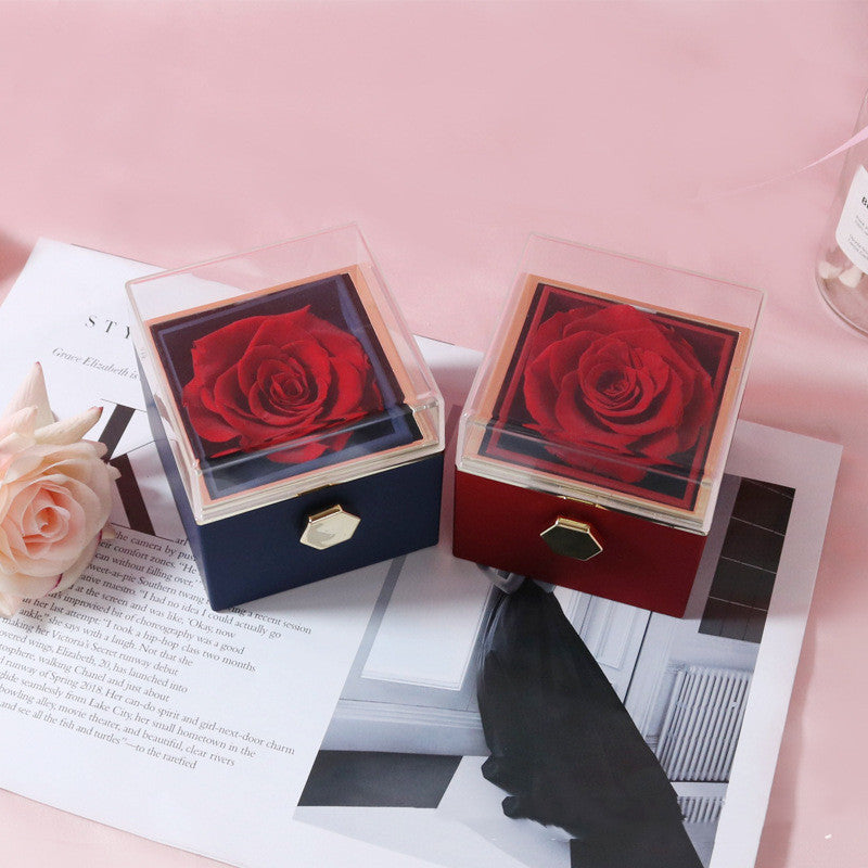 Rotating Rose Jewelry Box