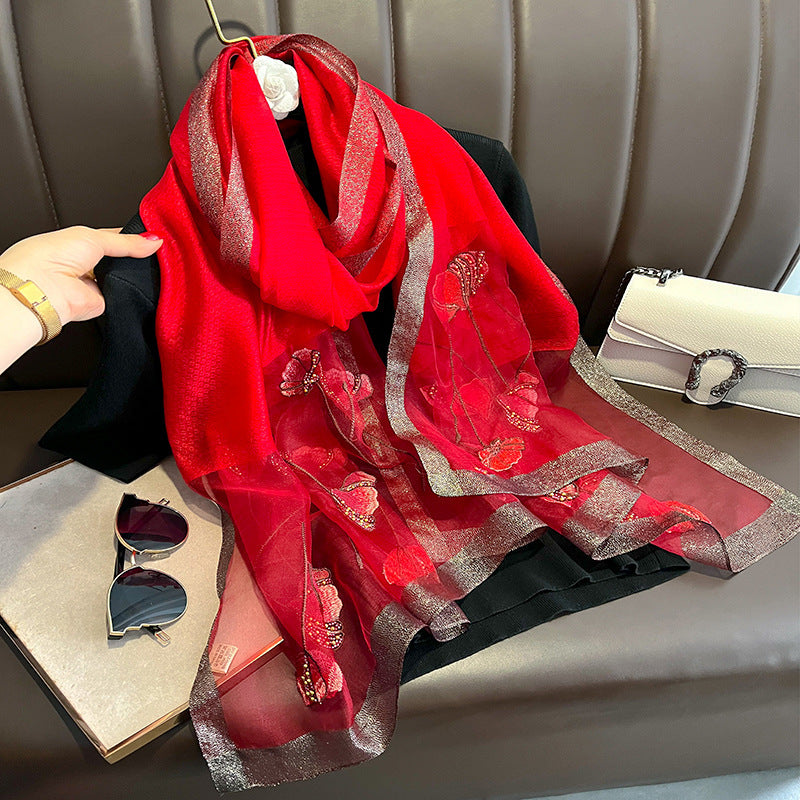 Chinese Flower Scarf