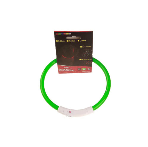 Glowing Necklace Safety Collar-Green