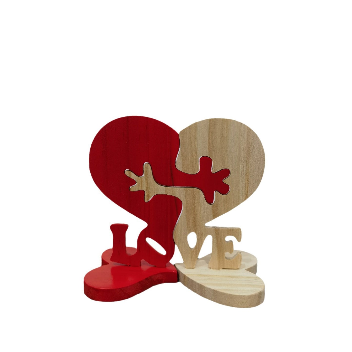 Heart-shaped Wooden Valentine's Decoration