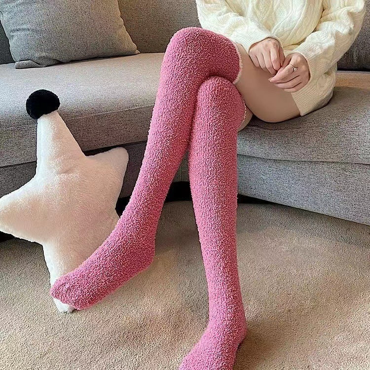 Coral Velvet Socks