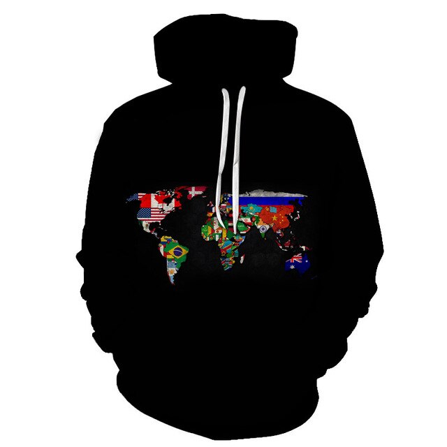 3D National Flag Hoodies